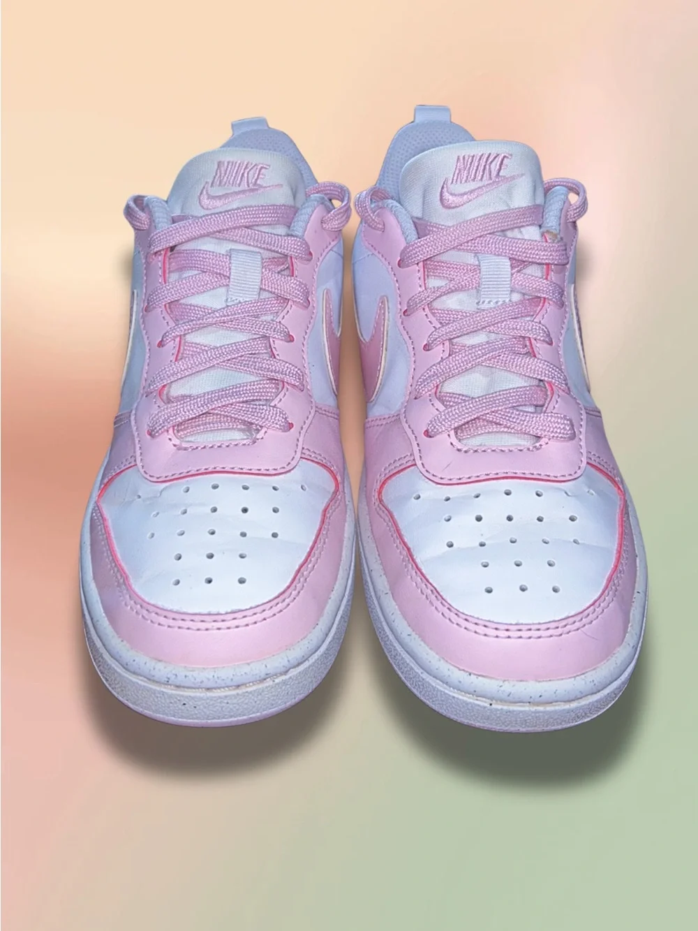 Nike Court Borough Low Recraft GS White Pink DV5456-105 Youth 3.5Y Shoes